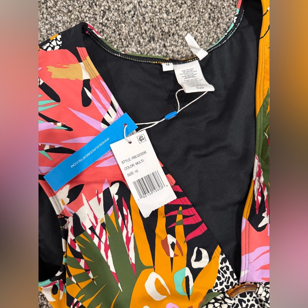 NWT Bleu by Ron Beattie Let's Get Loud swimsuit, size 10 - Picture 3 of 8